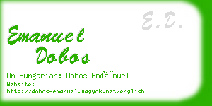 emanuel dobos business card